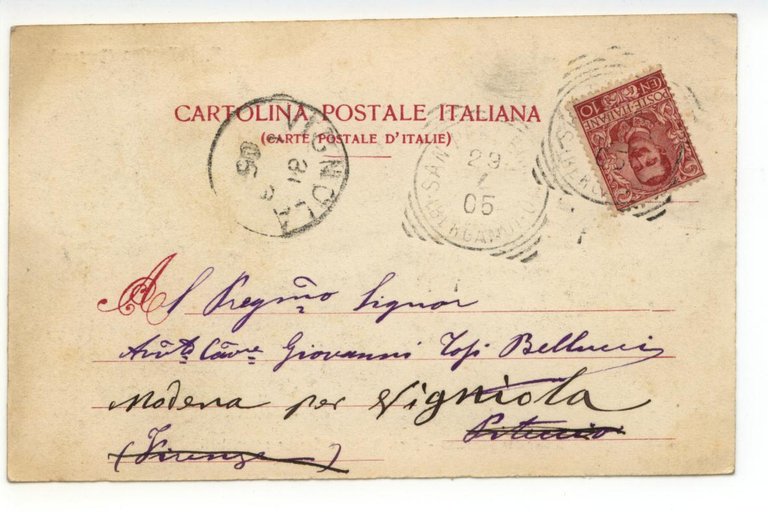 Cartolina S. Pellegrino Ristorante Paradiso 1905 viaggiata Bergamo