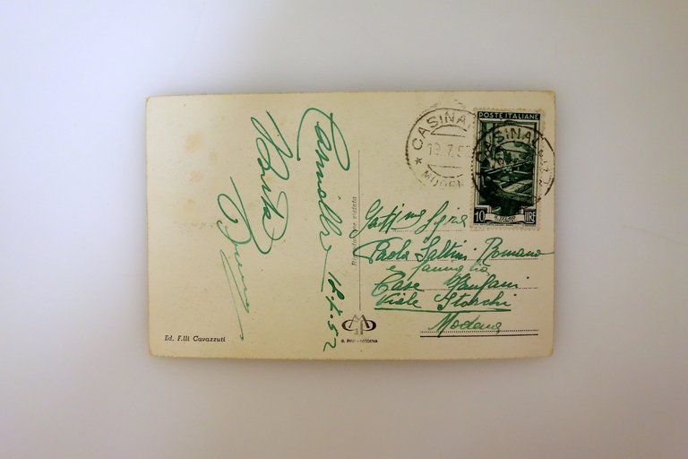 Cartolina Saluti da Casinalbo Modena Viaggiata 1952 ma anteriore