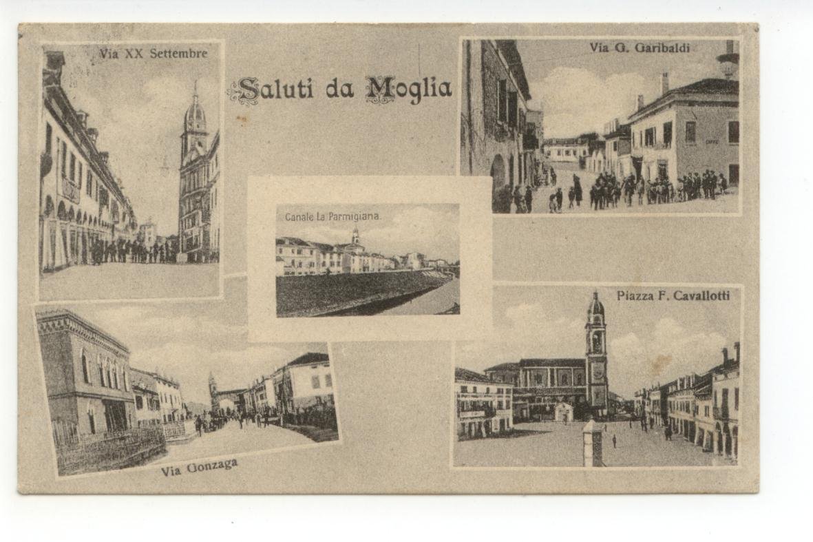 Cartolina Saluti da Moglia 1916 viaggiata Mantova