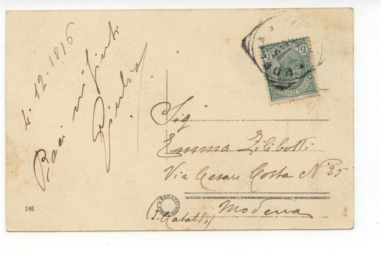 Cartolina Saluti da Moglia 1916 viaggiata Mantova