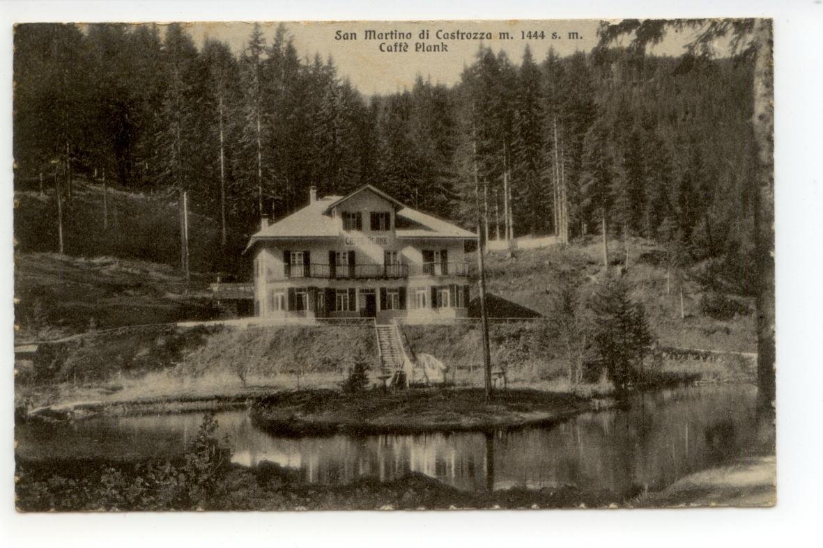 Cartolina San Martino di Castrozza CaffË Plank 1928 viaggiata Trento