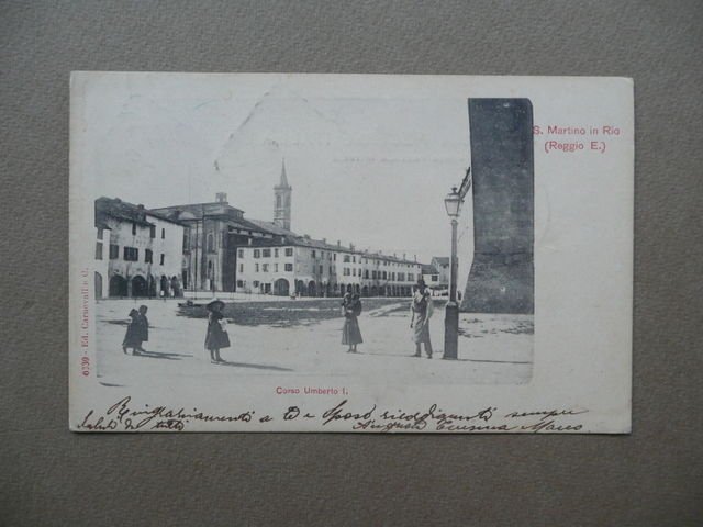 Cartolina San Martino Rio Corso Umberto Primo Animata Viaggiata 1908 …