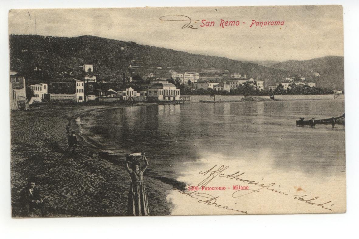 Cartolina San Remo Panorama 1903 viaggiata