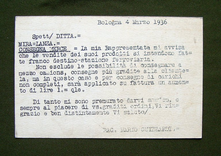 Cartolina Sapone Leone Mira Lanza 1936 Gros Monti & C …