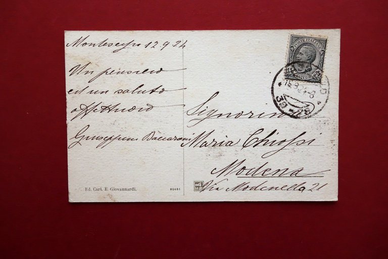 Cartolina Sassuolo Viale XX Settembre Edificio Scolastico Viaggiata 1924 Modena | Immagine Gallery 2