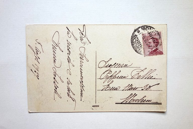 Cartolina Serramazzoni Albergo Belvedere Appennino Modena Viaggiata Animata 1927