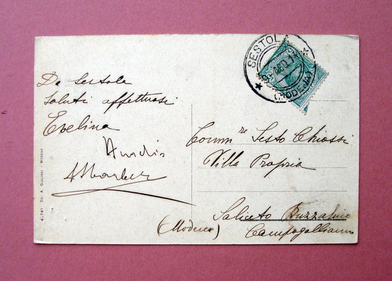 Cartolina Sestola bella colorata animata viaggiata 1917 stazione climatica | Immagine Gallery 2