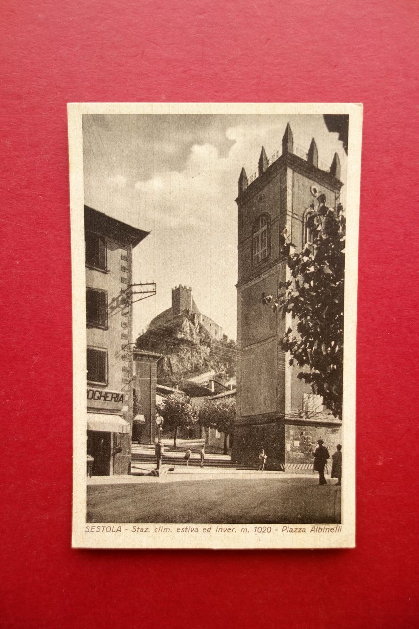 Cartolina Sestola Piazza Albinelli Animata Non Viaggiata 1943 Appennino Modena