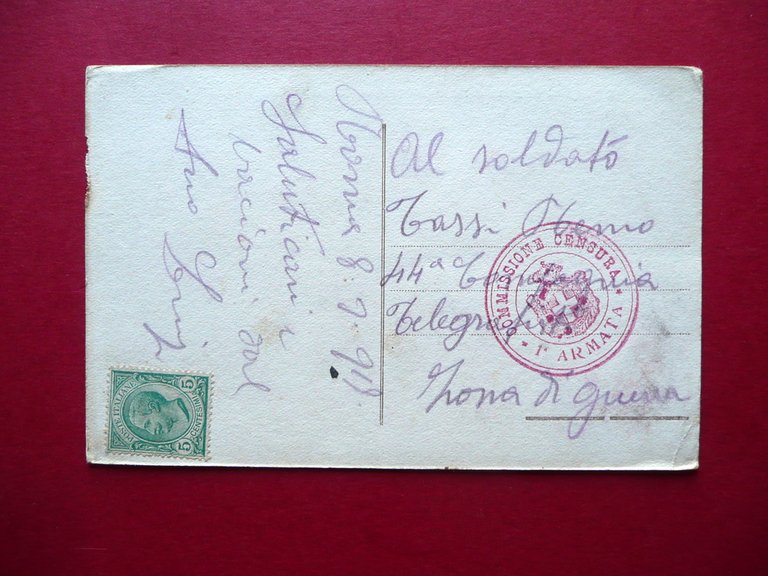 Cartolina Stazione Nuova Ferrovia Roma Genazzano Fiuggi Viaggiata 1919 1∞Armata | Immagine Gallery 2