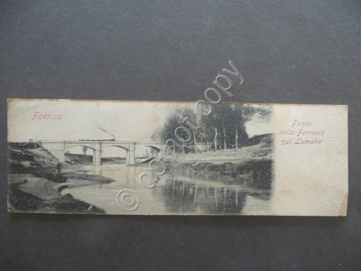 Cartolina Storia Locale Faenza Ferrovia Ponte sul Lamone Non Viaggiata …
