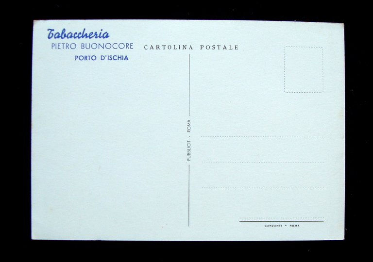 Cartolina Tabaccheria Pietro Buonacore Porto d'Ischia anni '50 | Immagine Gallery 2