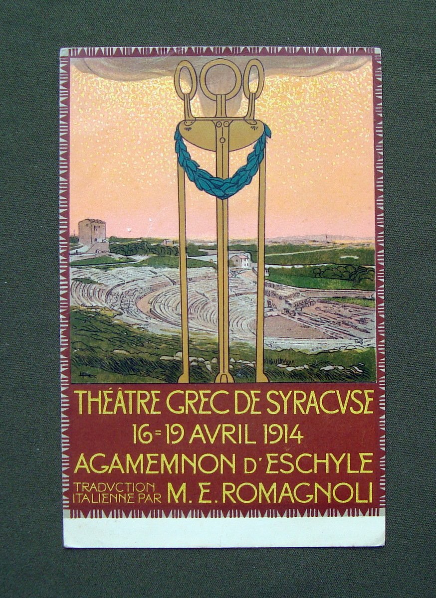 Cartolina Theatre Grec de Syracuse 16 19 Avril 1914 Teatro …