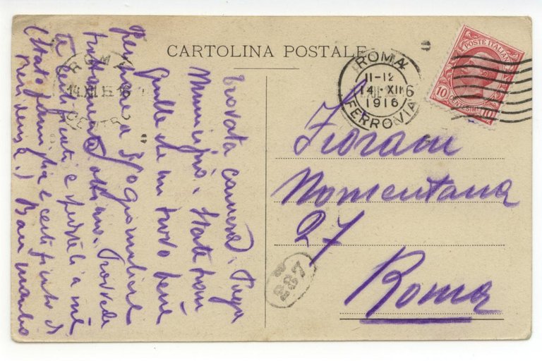 Cartolina Tivoli Hotel des Cascades 1916 viaggiata Roma