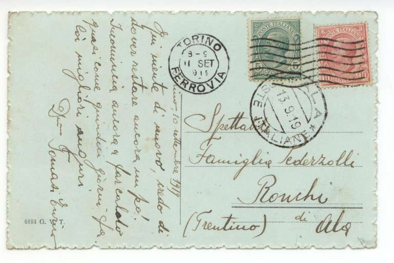 Cartolina Torino Passeggiata al Valentino il Po e Ponte Umberto …