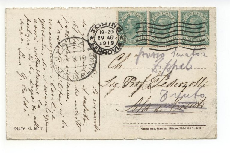 Cartolina Torino Piazza Emanuele Filiberto Porta Palazzo 1919 viaggiata | Immagine Gallery 2