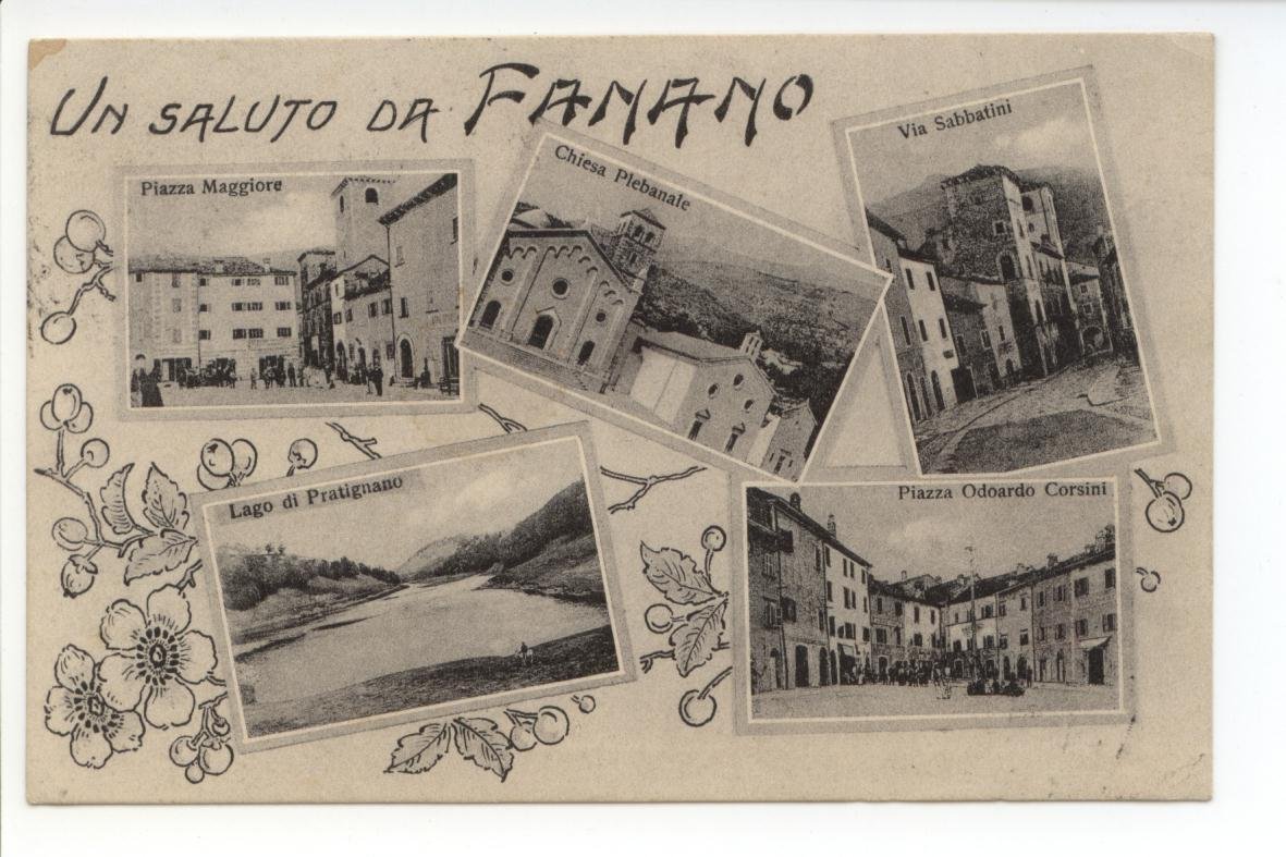 Cartolina Un Saluto da Fanano 1917 viaggiata Modena | Immagine principale