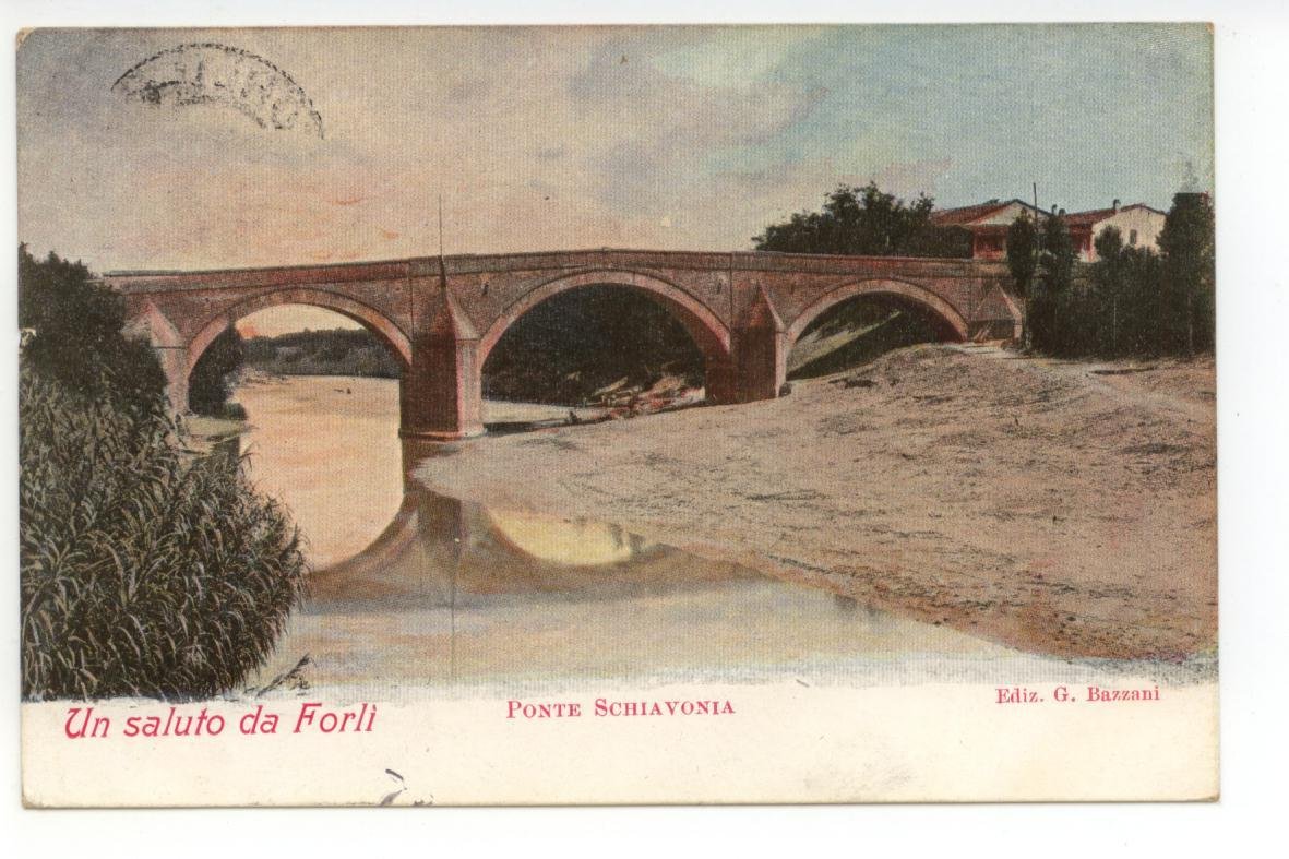 Cartolina Un Saluto Da ForlÏ Ponte Schiavonia 1915 viaggiata