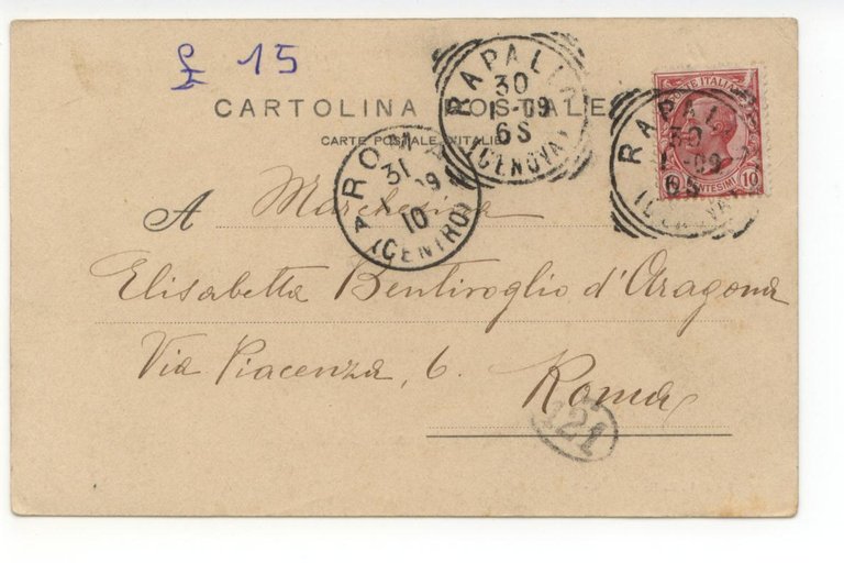 Cartolina Un Saluto da Rapallo Hotel Rosa Bianca e Chalet … | Immagine Gallery 2