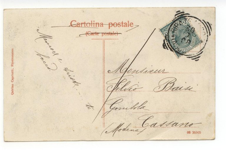 Cartolina Un Saluto da Ripatransone 1908 viaggiata Ascoli Piceno