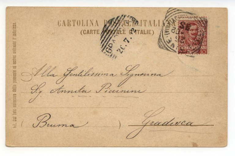 Cartolina Un Saluto da Udine Castello Veduta di Parte del …