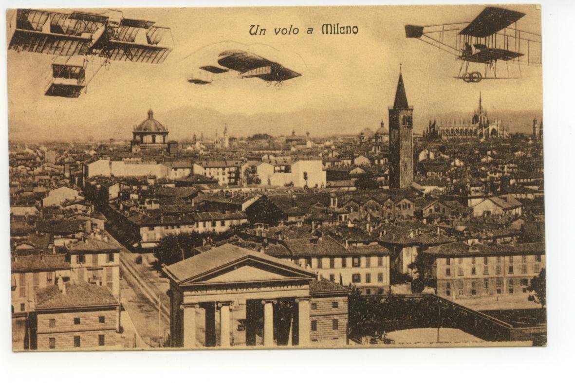 Cartolina Un Volo a Milano non viaggiata