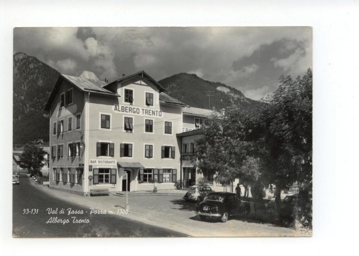 Cartolina Val di Fassa Pozza Albergo Trento 1969 viaggiata