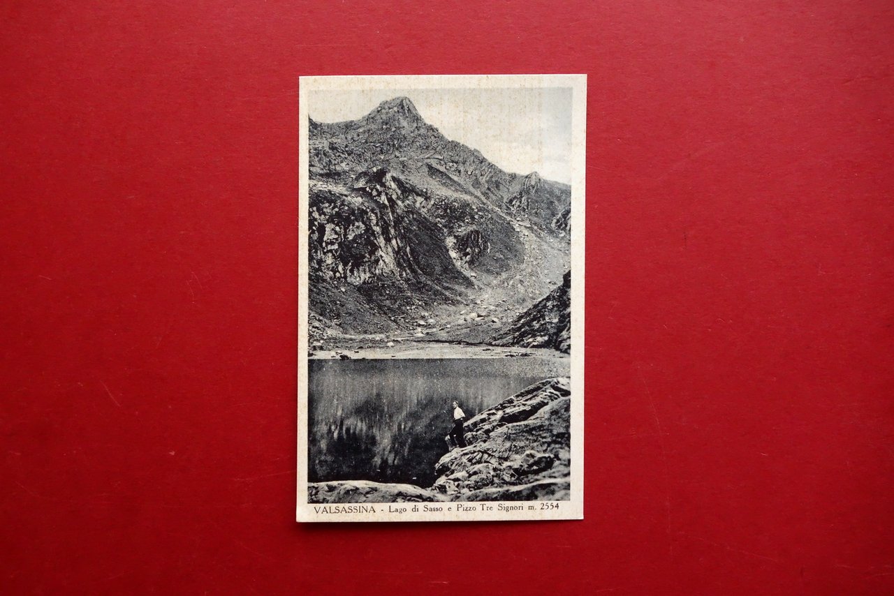Cartolina Valsassina Lago di Sasso e Pizzo Tre Signori non …