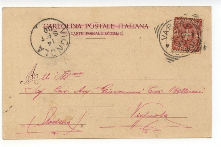 Cartolina Varese Le Grotte di Valganna 1900 viaggiata