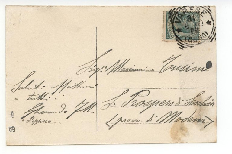 Cartolina Varese Panorama 1906 viaggiata stazione tram elettrico