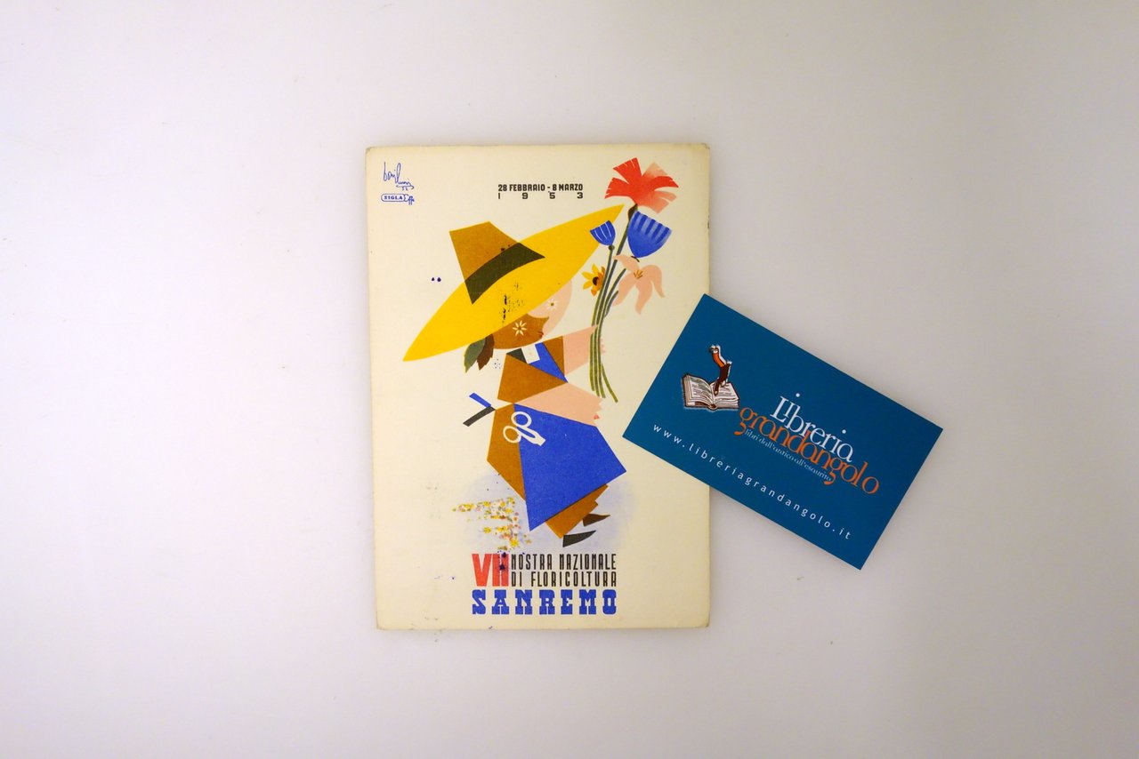 Cartolina VII° Mostra Nazionale di Floricoltura Sanremo 1953 Bonalumi Viaggiata | Immagine principale