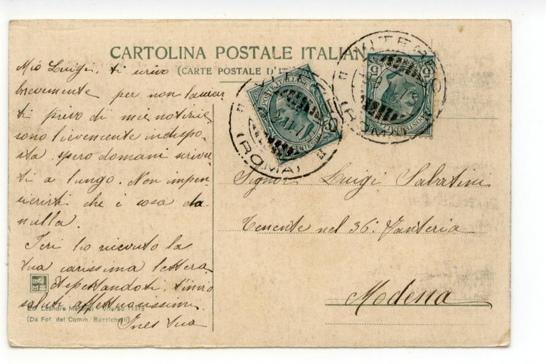 Cartolina Viterbo Via Farnesiana Ora Via Cavour 1911 viaggiata