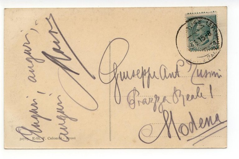 Cartolina Voghera Via Piana Cassa di Risparmio 1908 viaggiata Pavia