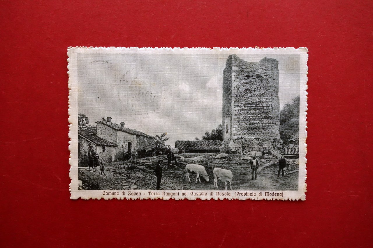 Cartolina Zocca Torre Rangoni Castello di Rosola Viaggiata 1916 Modena | Immagine principale