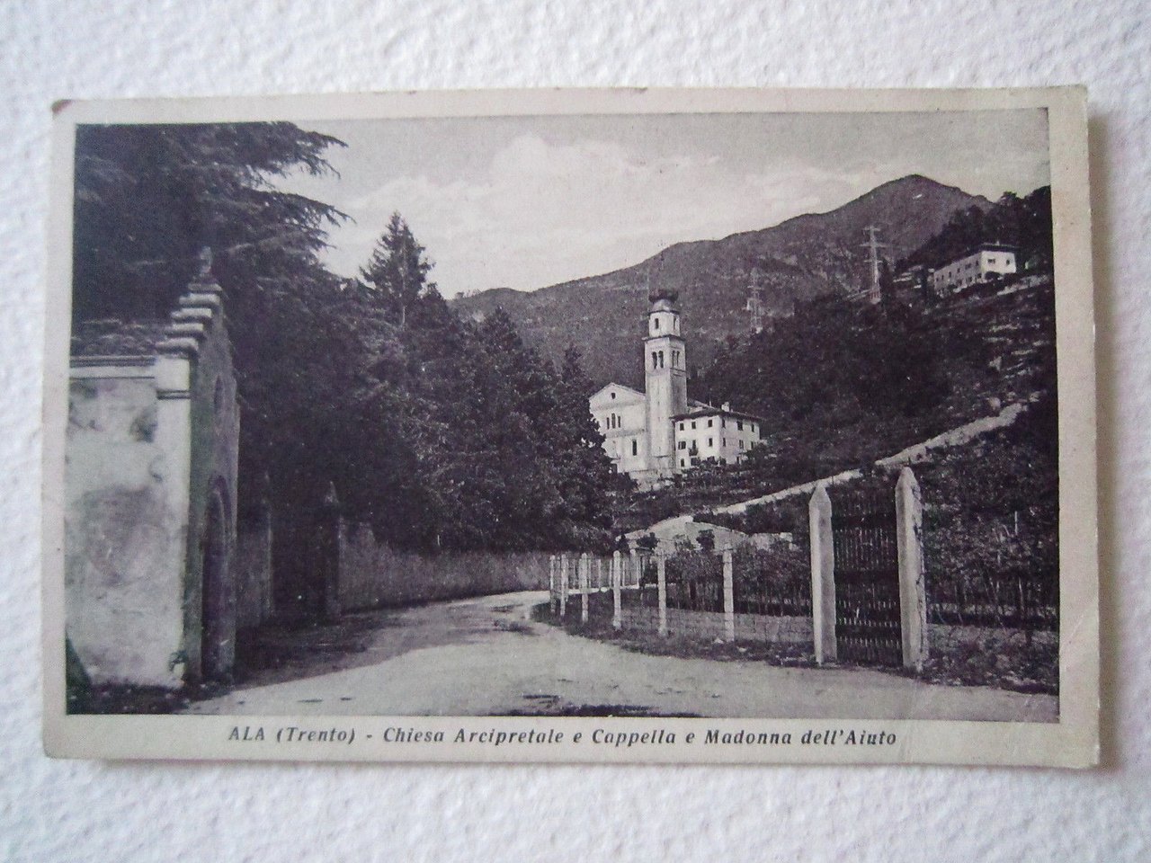 Cartoline Locale 1950 Trentino Alto Adige Trento Ala Chiesa Arcipretale …