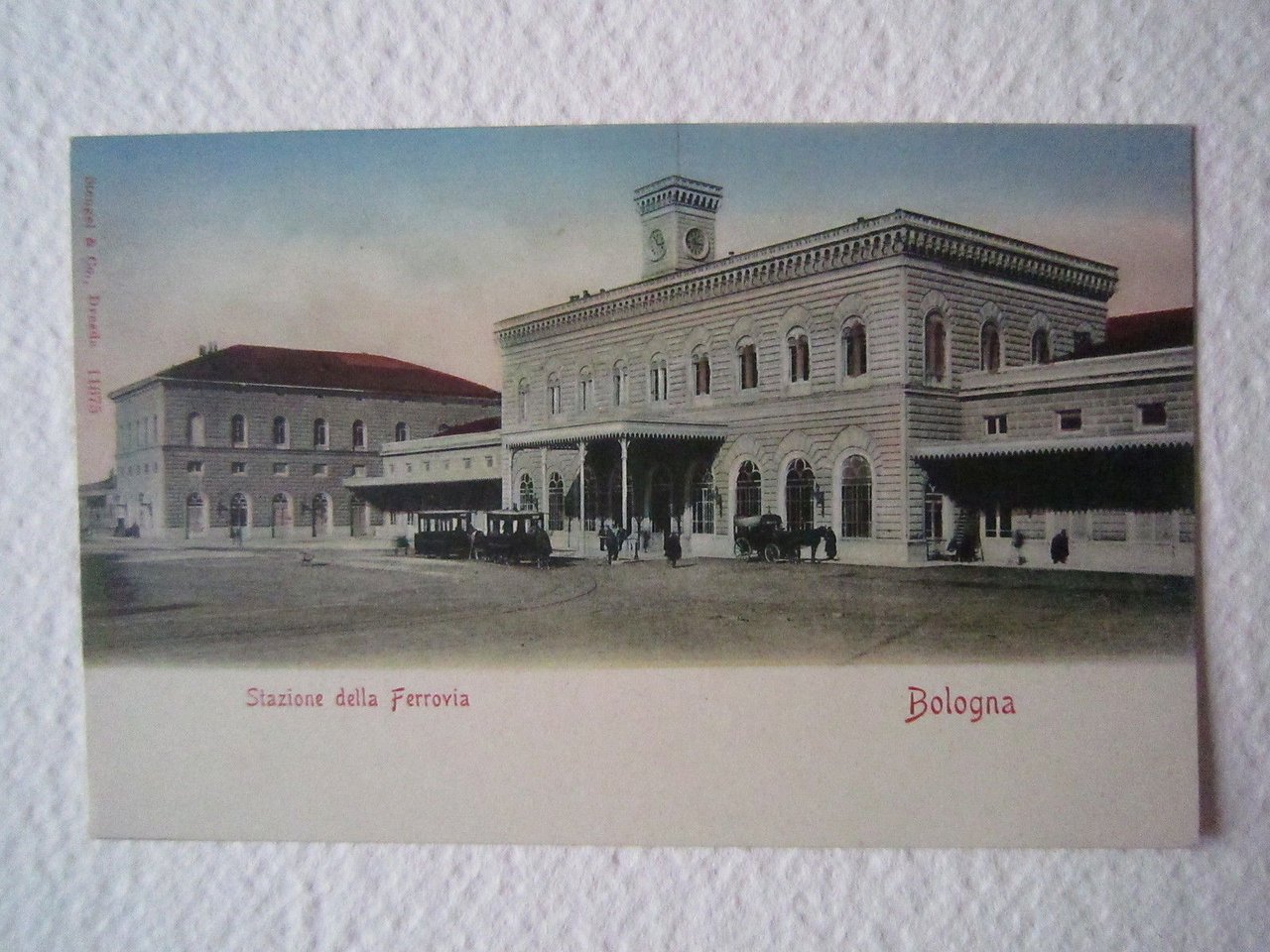 Cartoline Locale Emilia Romagna Bologna Stazione della Ferrovia 1900 circa
