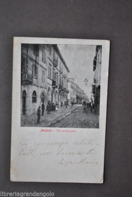 Cartoline Lombardia Mantova Medole Via Principale Animata 1905