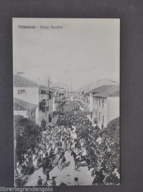 Cartoline Palmanova Borgo Aquileia Animata Processione Carabinieri Cavallo 1910