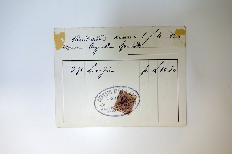 Cartoncino Cromolitografico Gustavo Finzi Modena Lana Seta Biancheria 1904 | Immagine Gallery 2