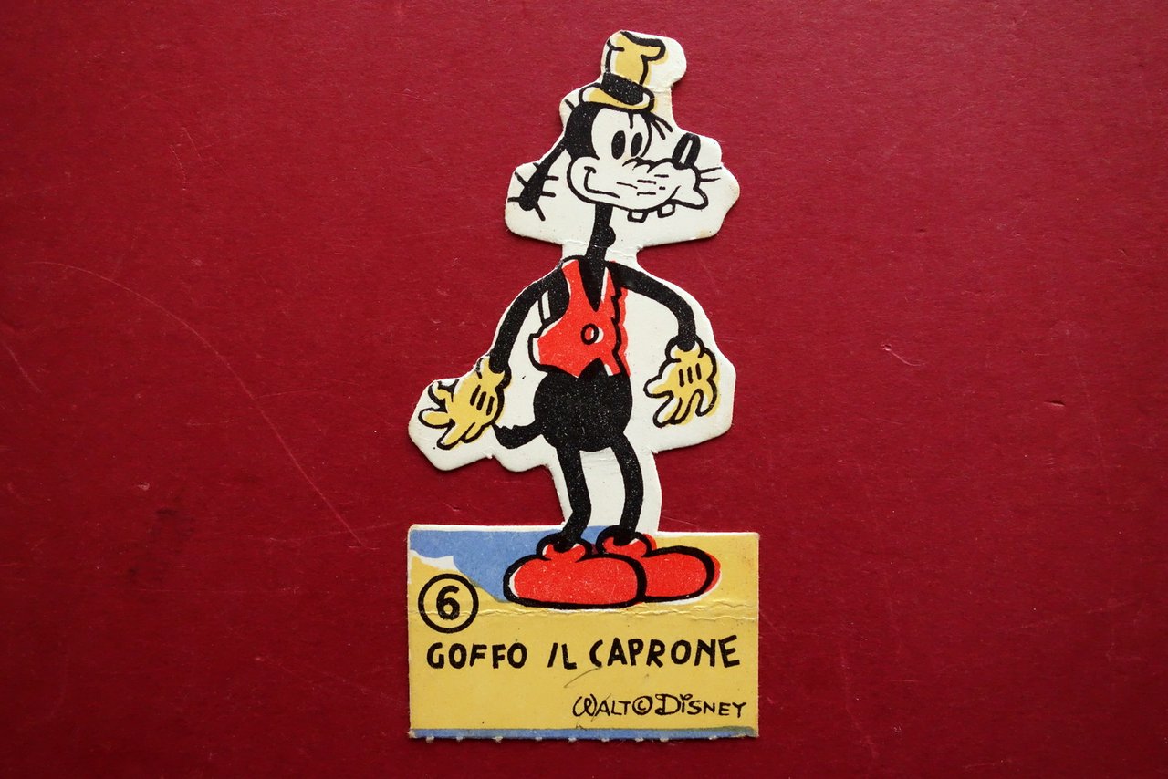 Cartoncino Gioco Pubblicitario Pippo Goffo il Caprone Walt Disney Saiwa …