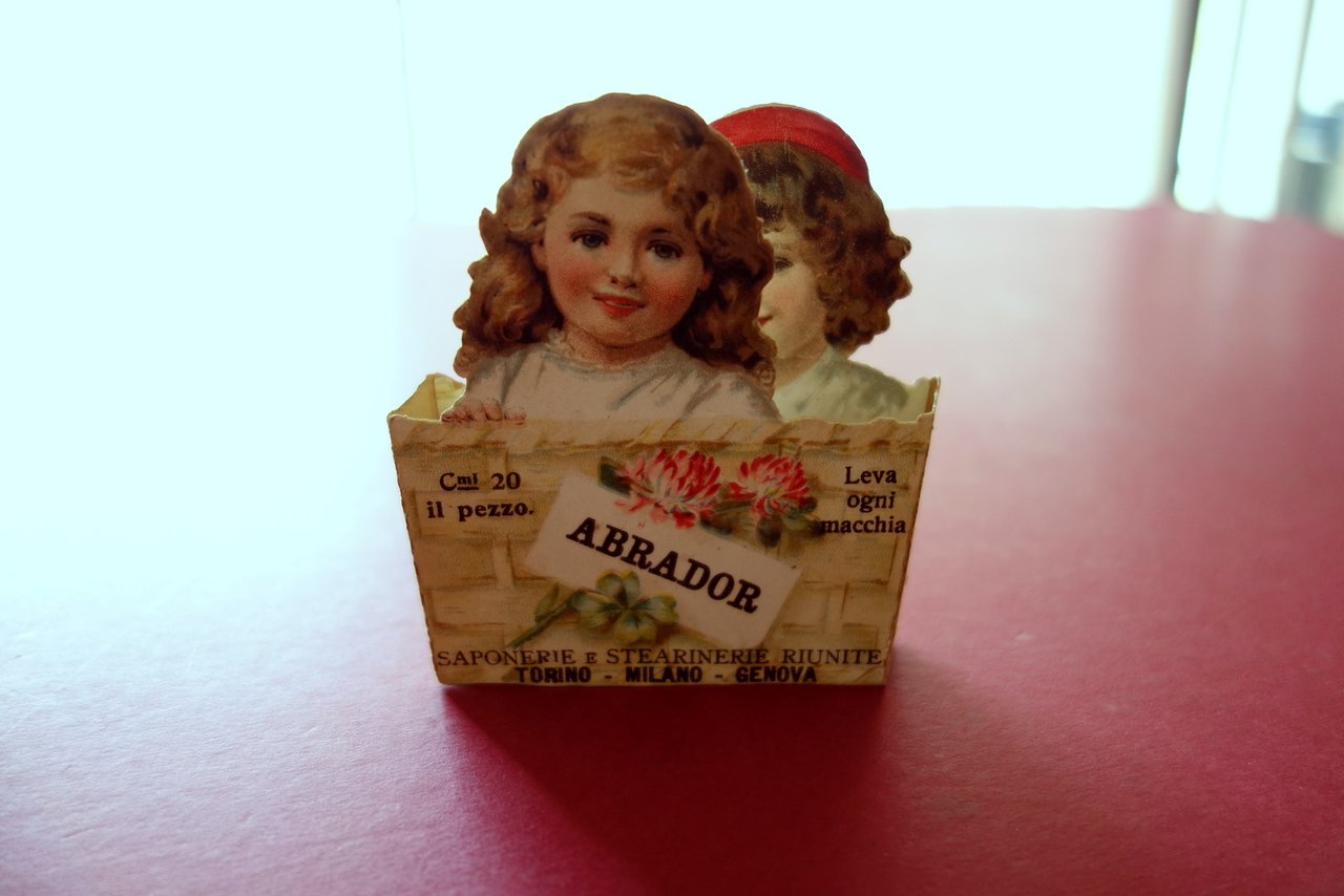 Cartoncino Pubblicit‡ Abrador Saponerie Stearinerie Cromolitografia Grafica