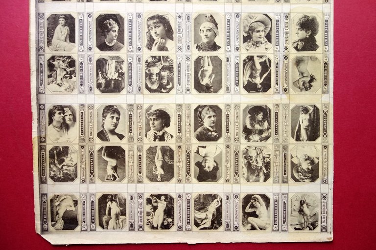 Cartoncino Scatole di Fiammiferi '800 Nudi Femminili Erotica Lavaggi Trofarello