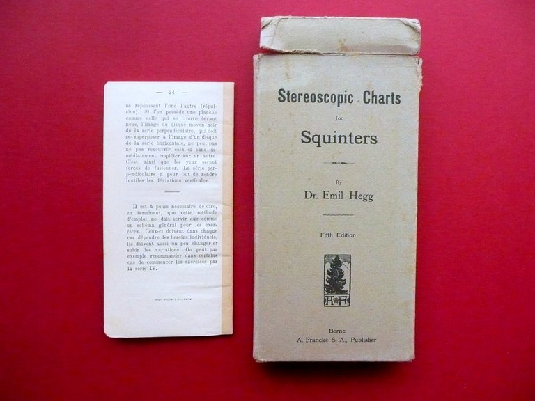 Cartons Stereoscopiques pour Strabiques Hegg Francke Berna Anni '20 Strabismo