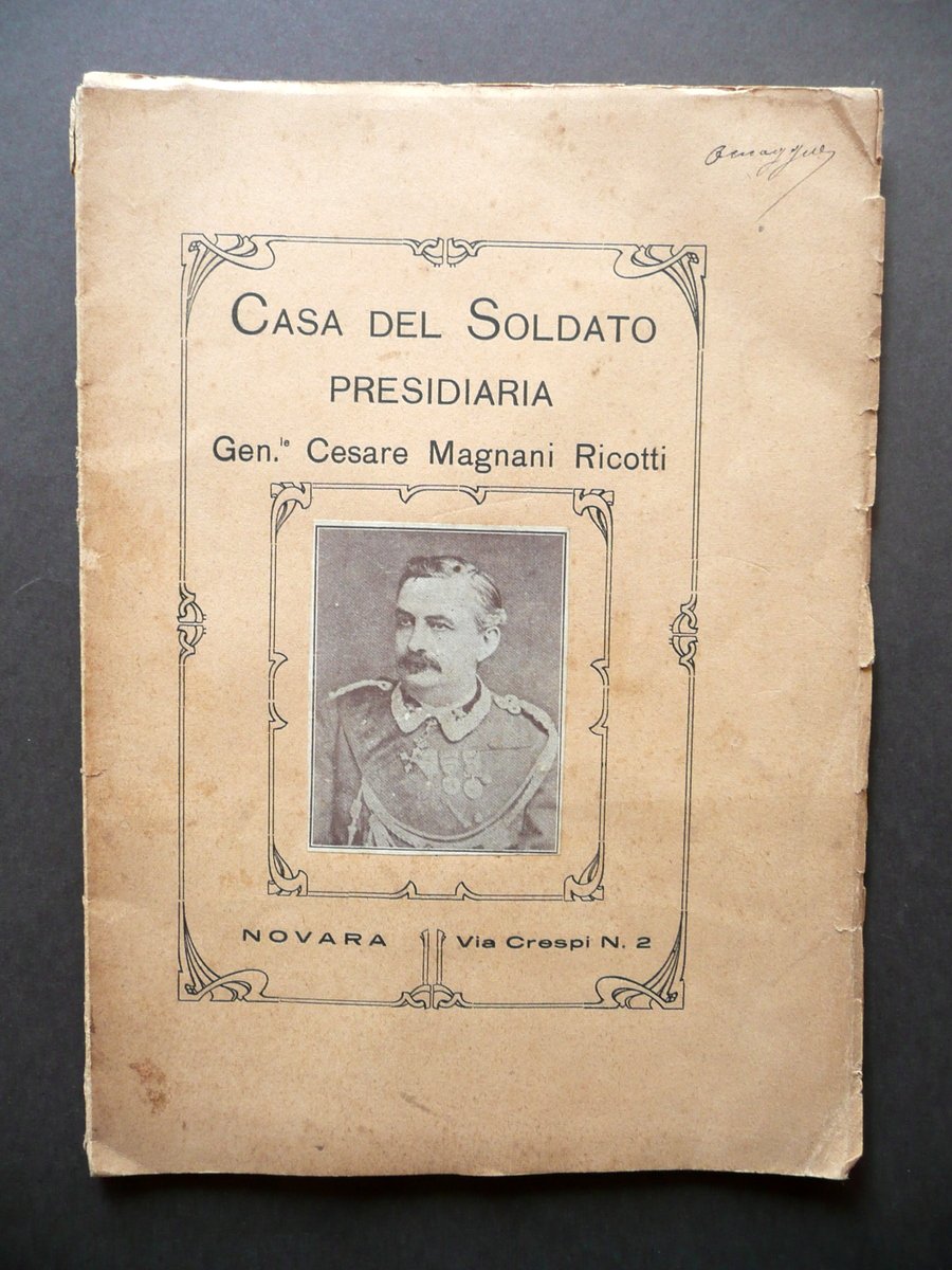 Casa del Soldato Presidiaria Gen. Magnani Ricotti Novara Statuto Relazioni … | Immagine principale
