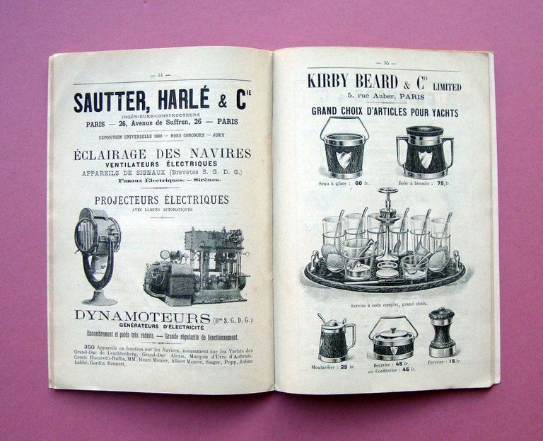 Catalogo 1896 Clerc & C Liste yachts a vendre Paris …