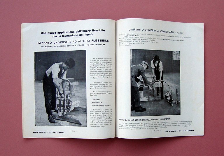Catalogo 1931 Defries Milano Biax trapani macchine utensili