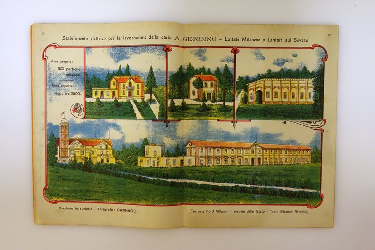 Catalogo A. Gerbino Lentate Stabilimento Elettrico Lavorazione della Carata Raro