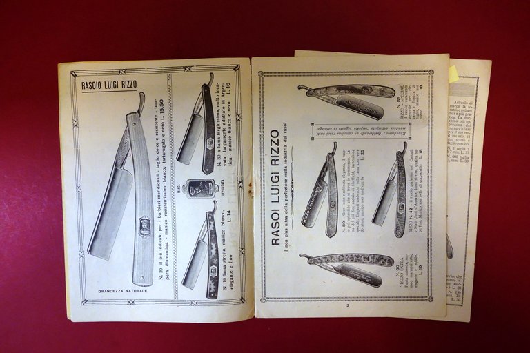 Catalogo Antonino Italiano Milazzo Rasoi e Lame Luigi Rizzo 1931 … | Immagine Gallery 3