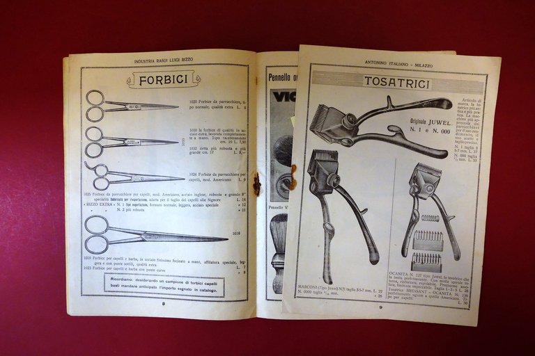 Catalogo Antonino Italiano Milazzo Rasoi e Lame Luigi Rizzo 1931 … | Immagine Gallery 4