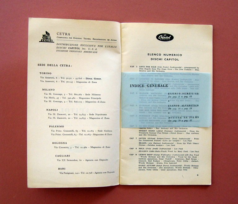 Catalogo Capitol Incisioni Americane 1954 dischi | Immagine Gallery 2
