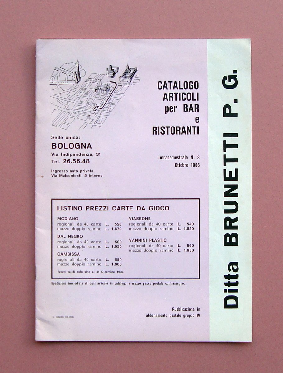 Catalogo Ditta Brunetti 1966 articoli per bar e ristoranti Tip …